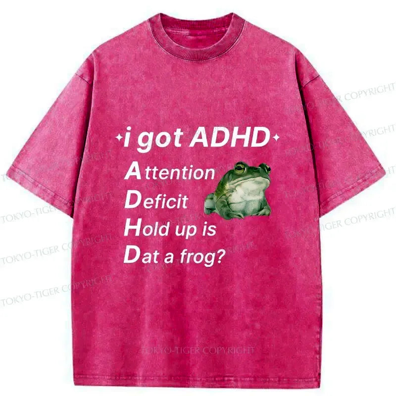 Kyoto-Lion ADHD Frog Washed T-Shirt