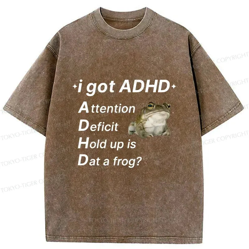 Kyoto-Lion ADHD Frog Washed T-Shirt
