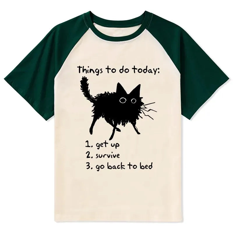 Unisex Funny Cat T-shirt for Daily Wear
