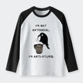 calm crow coffee unisex raglan shirt