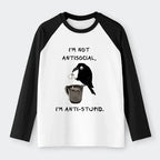 calm crow coffee unisex raglan shirt