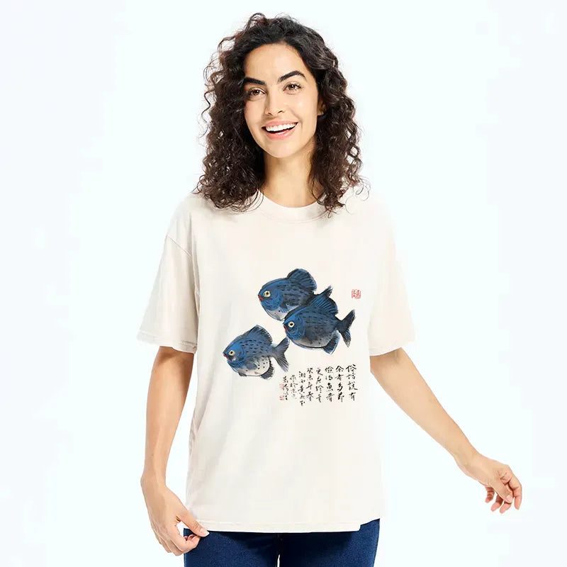 Kyoto Lion ink painting t-shirt gift idea
