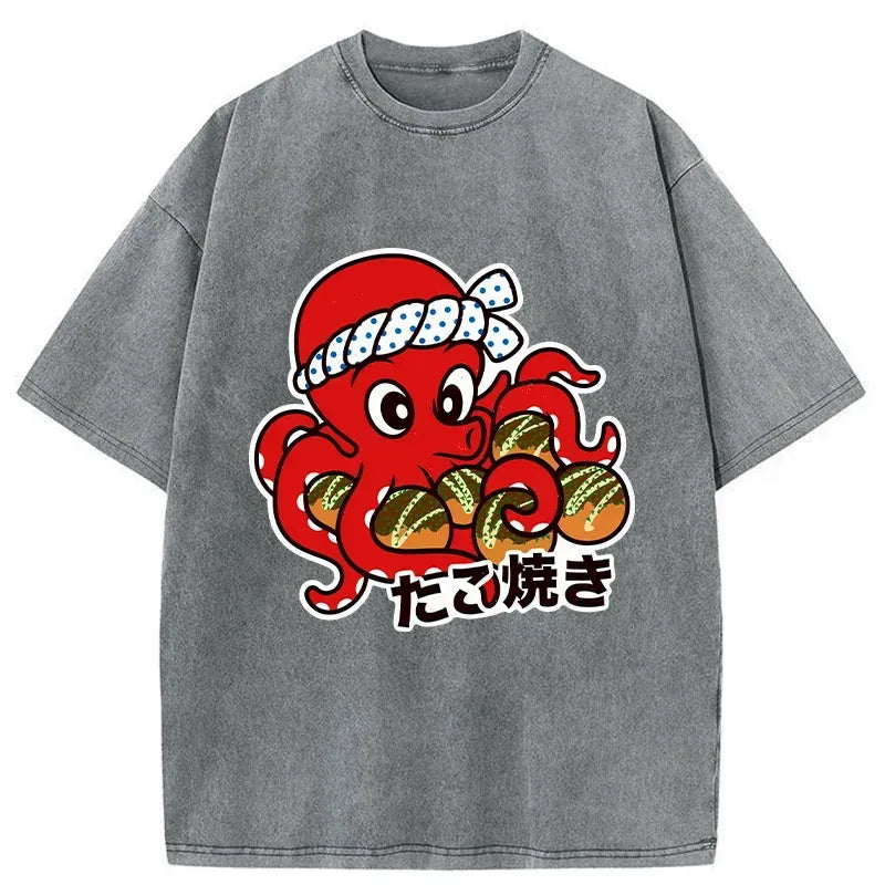 Kyoto-Lion Homemade Takoyaki Washed T-Shirt