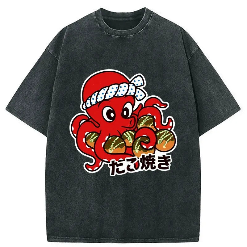 Kyoto-Lion Homemade Takoyaki Washed T-Shirt