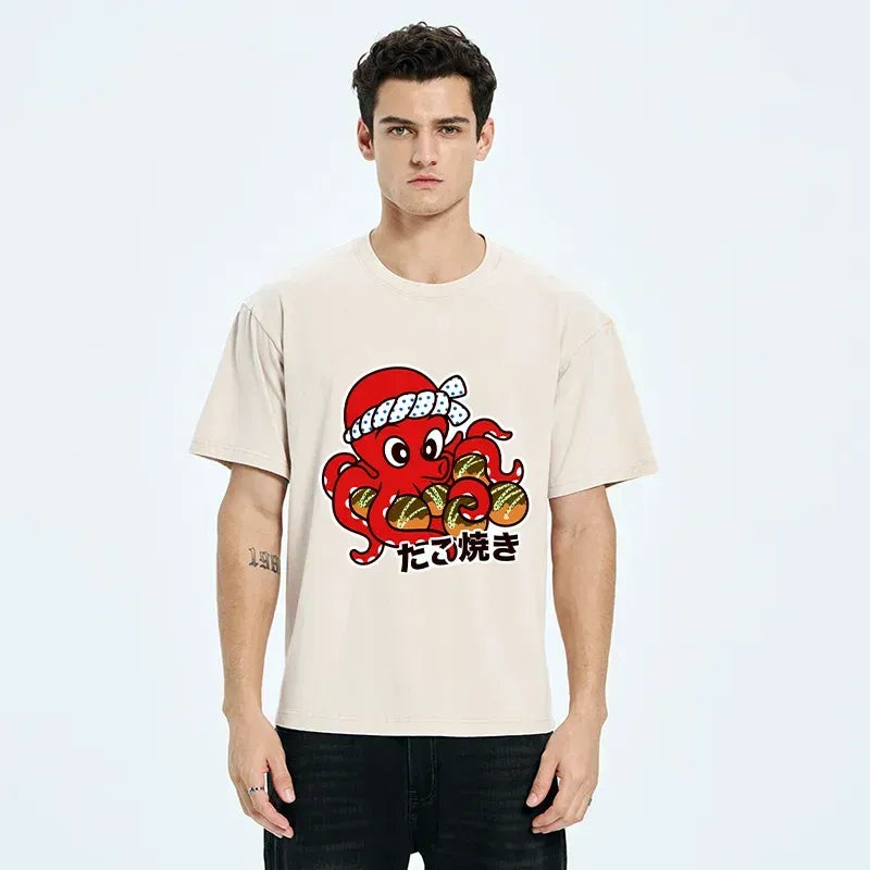 Kyoto Lion Washed T-Shirt for Daily Wear