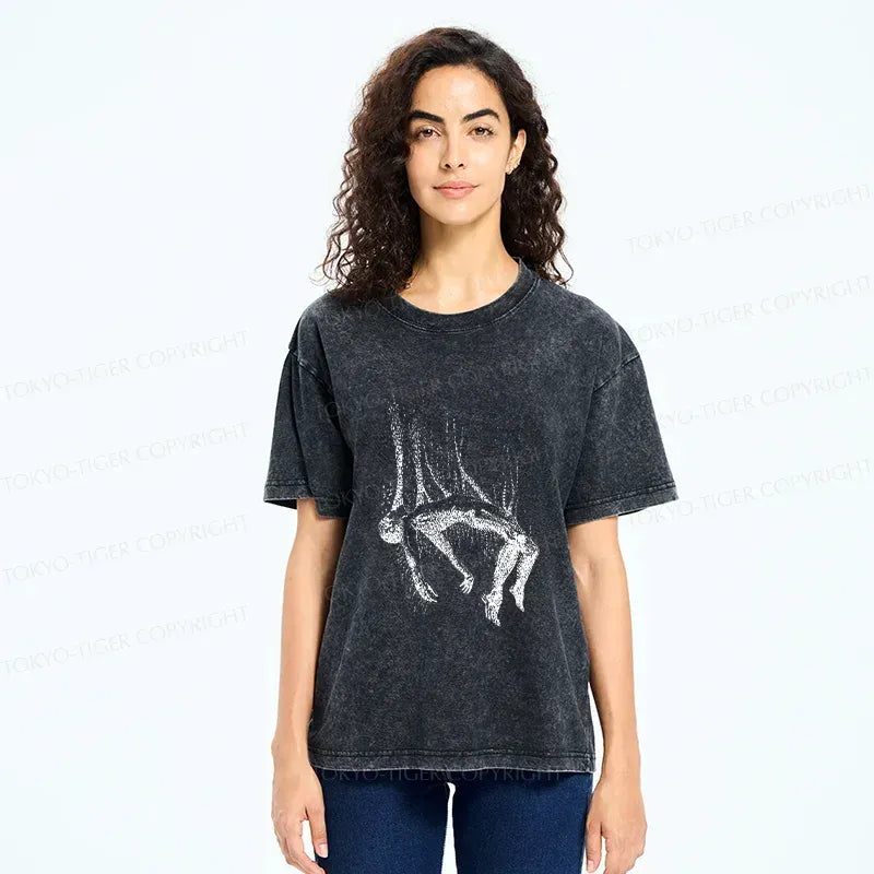 japanese washed t-shirt for daily wear
