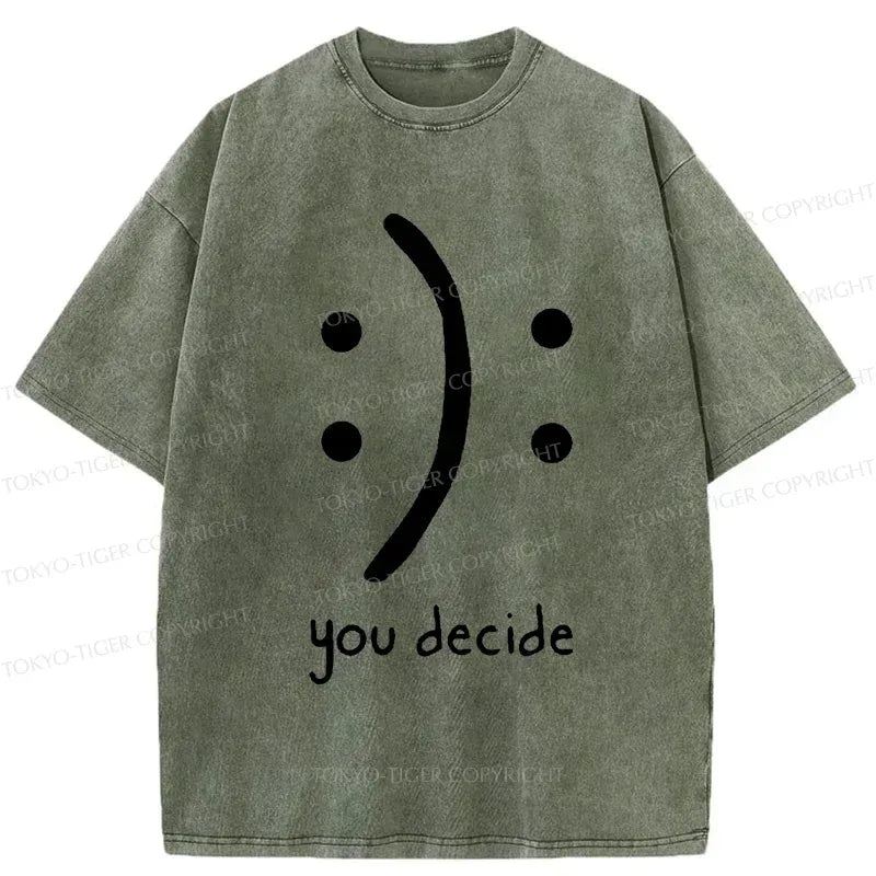 Kyoto-Lion Laugh Or Sad Washed T-Shirt