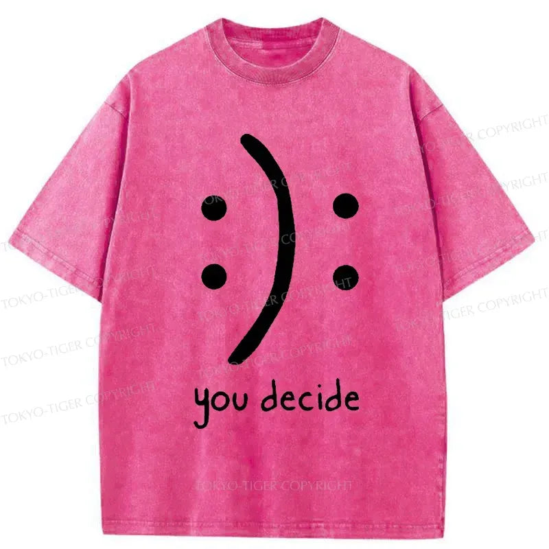 Kyoto-Lion Laugh Or Sad Washed T-Shirt