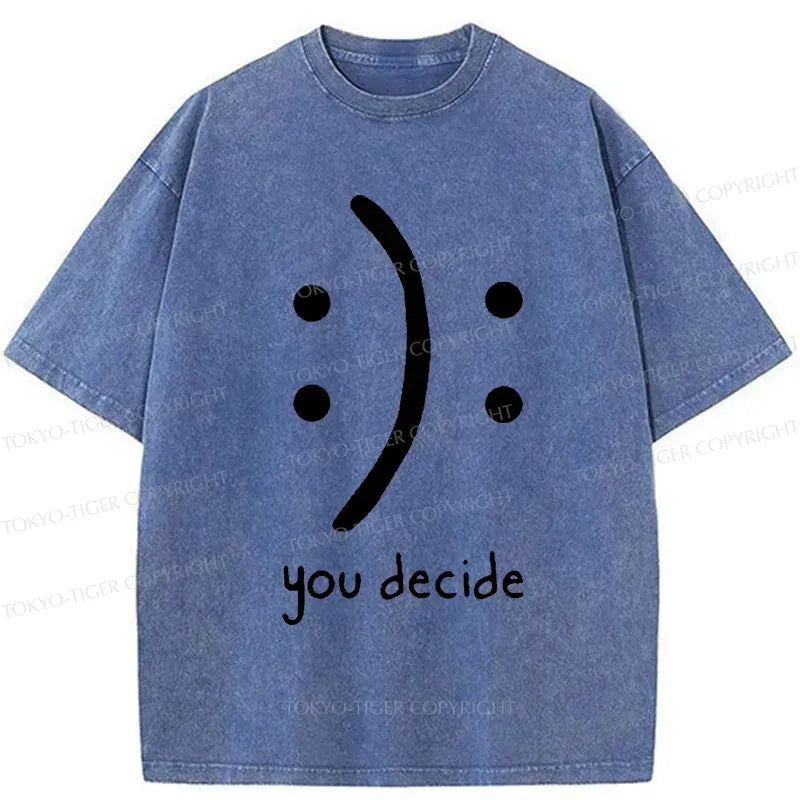 Kyoto-Lion Laugh Or Sad Washed T-Shirt