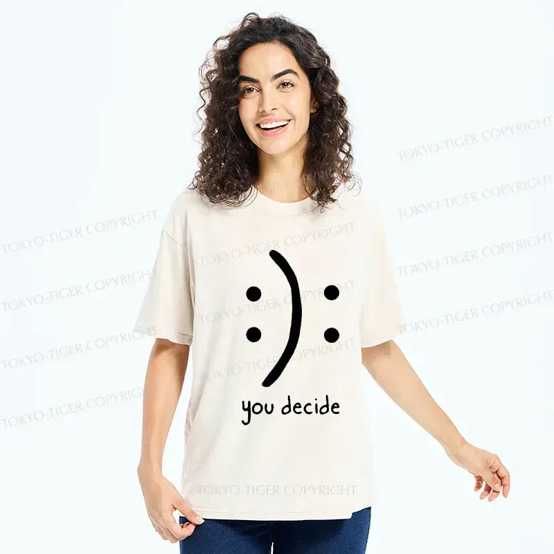 Kyoto-Lion Laugh Or Sad Washed T-Shirt