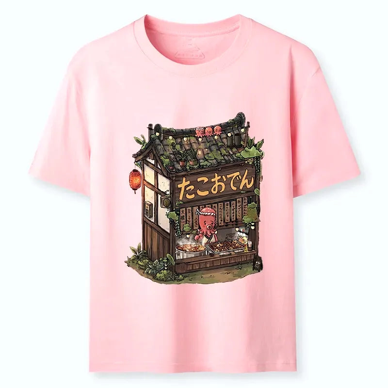 Japanese Food Shop Octopus Meme Tee On Sale