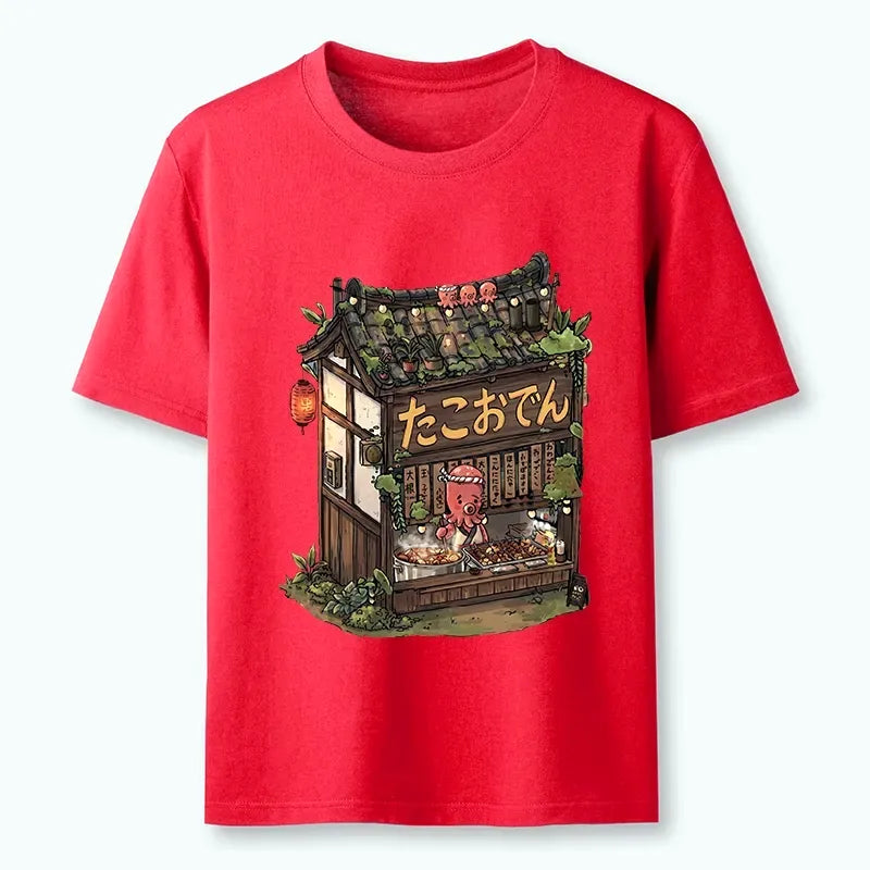 Japanese Food Shop Octopus Meme Tee On Sale