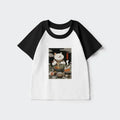 Retro Japanese Cat Shirt for Kids