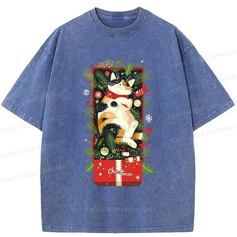 Washed Unisex Cat T-Shirt