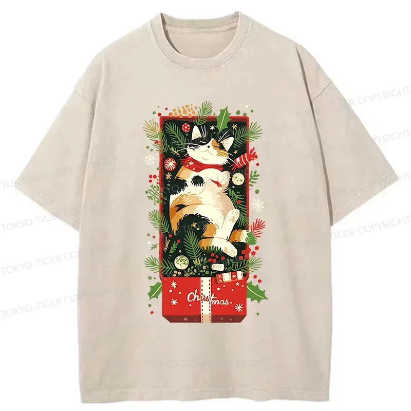 Washed Unisex Cat T-Shirt