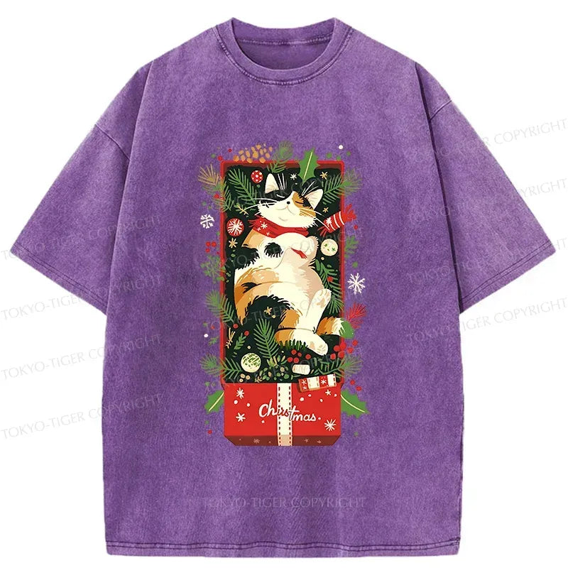 Washed Unisex Cat T-Shirt