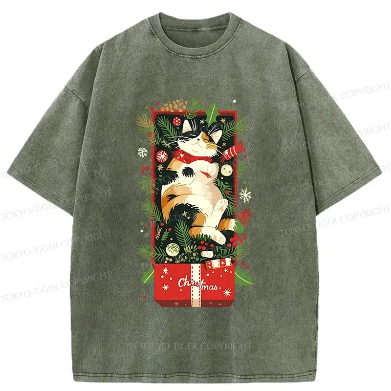Washed Unisex Cat T-Shirt