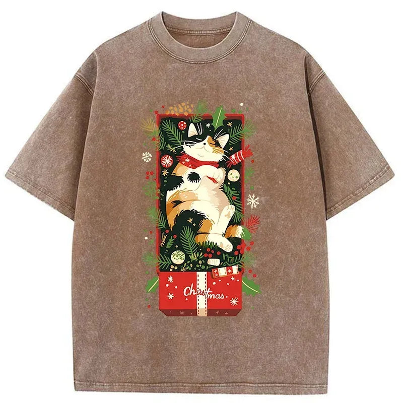 Christmas Gift Cat T-Shirt