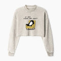 Washed crop sweatshirt for women