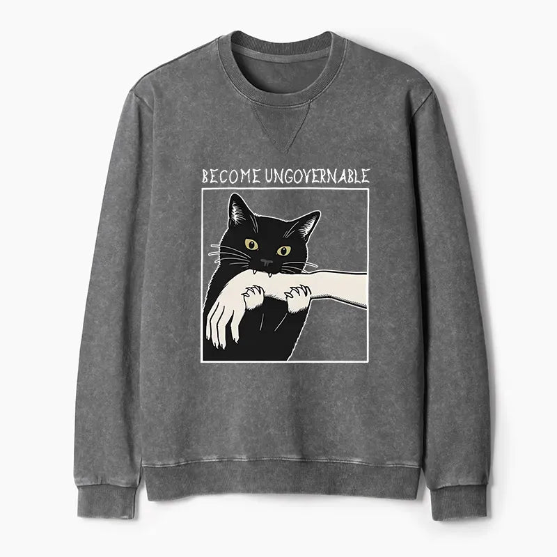 Japanese black cat sweatshirt trend