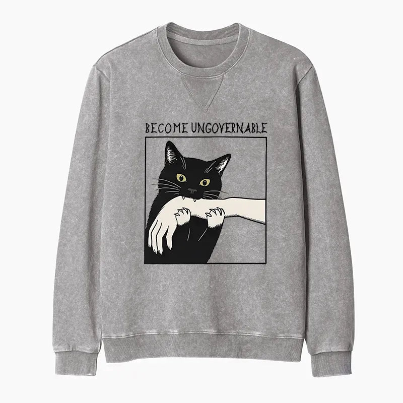 Japanese black cat sweatshirt trend
