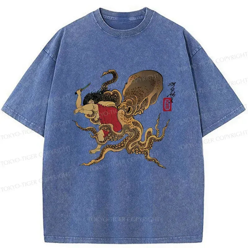 Kyoto lion octopus fighting t-shirt trending