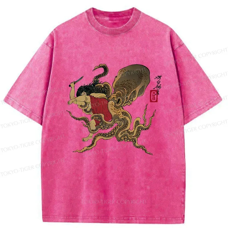 Ukiyo-e octopus t-shirt best seller