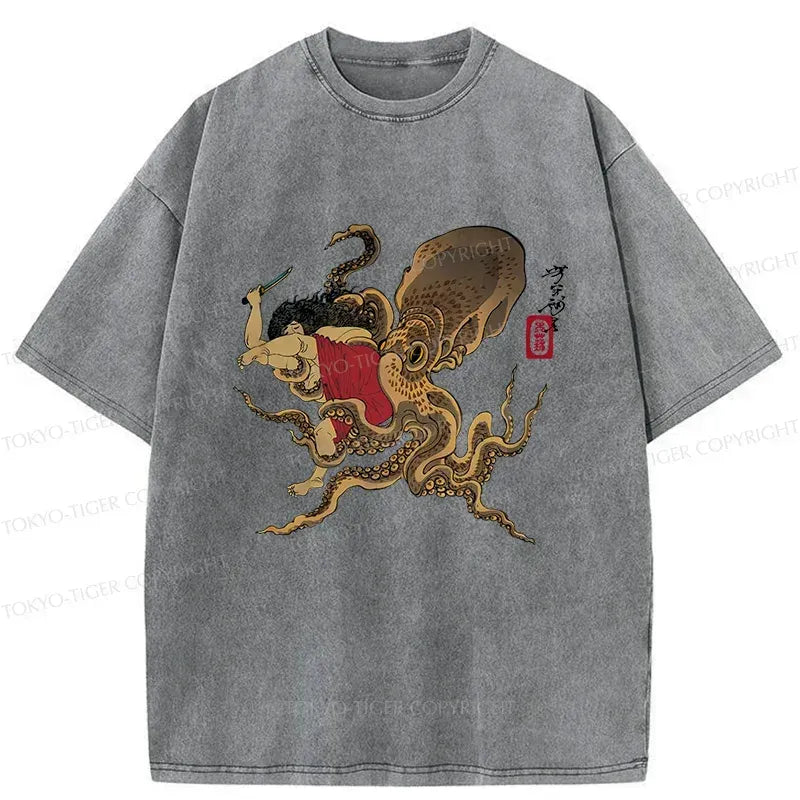 Japanese vintage washed t-shirt for men