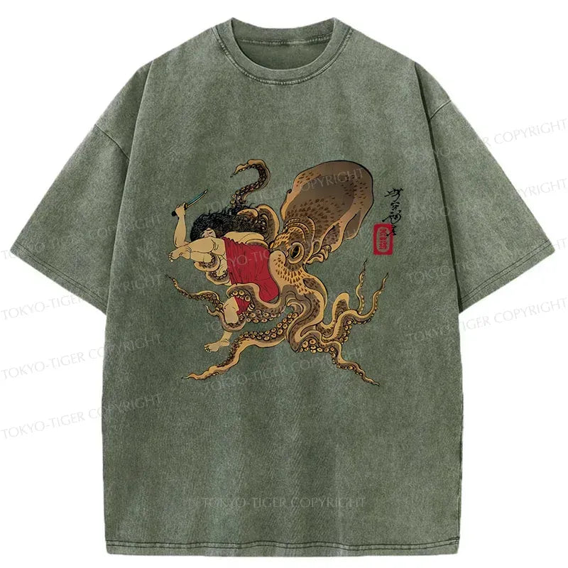 Ukiyo-e octopus t-shirt best seller