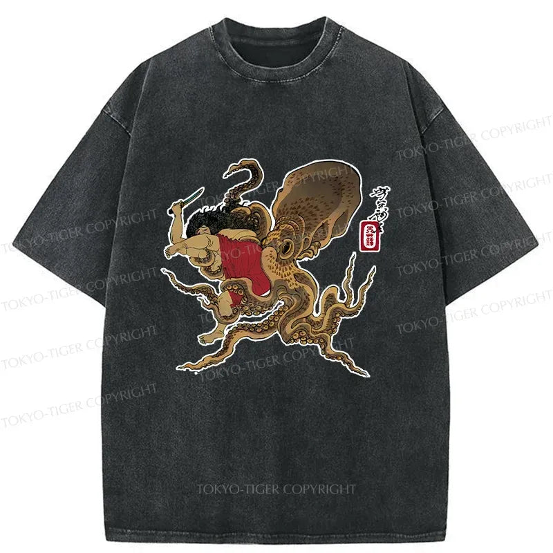 Kyoto lion octopus fighting t-shirt trending