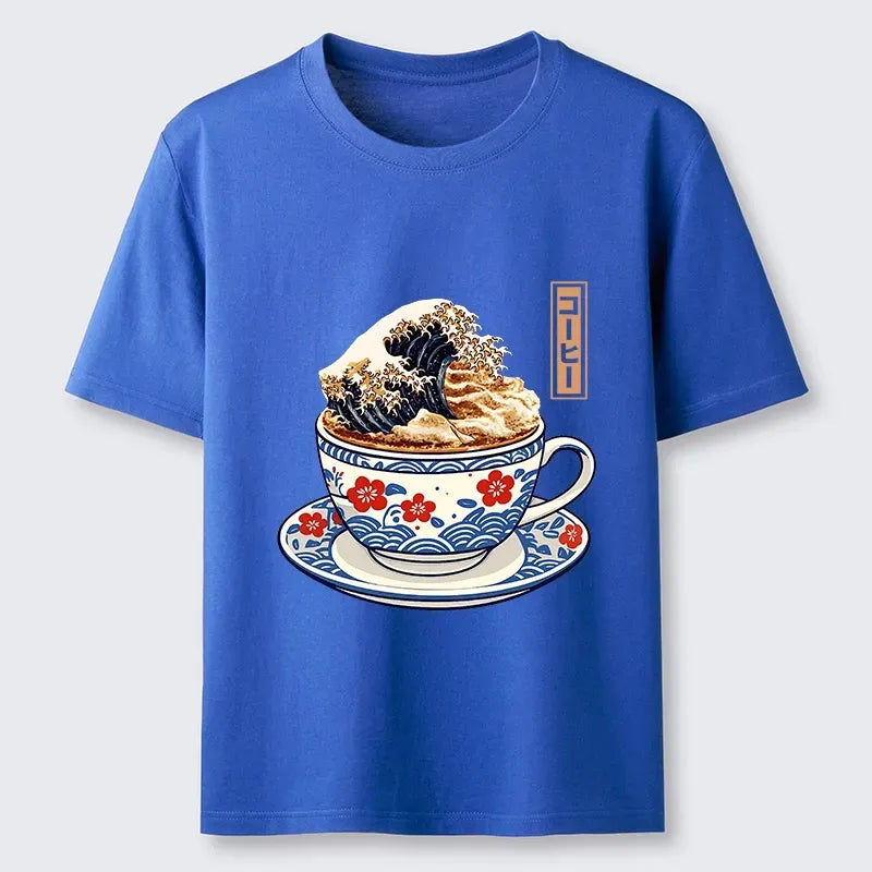 Kyoto-Lion Coffee Wave Foam Classic T-Shirt