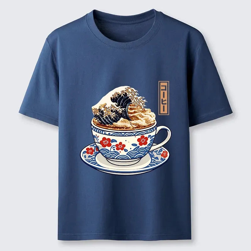 Kyoto-Lion Coffee Wave Foam Classic T-Shirt