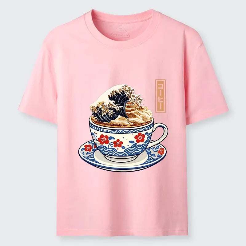 kyoto lion coffee wave t-shirt