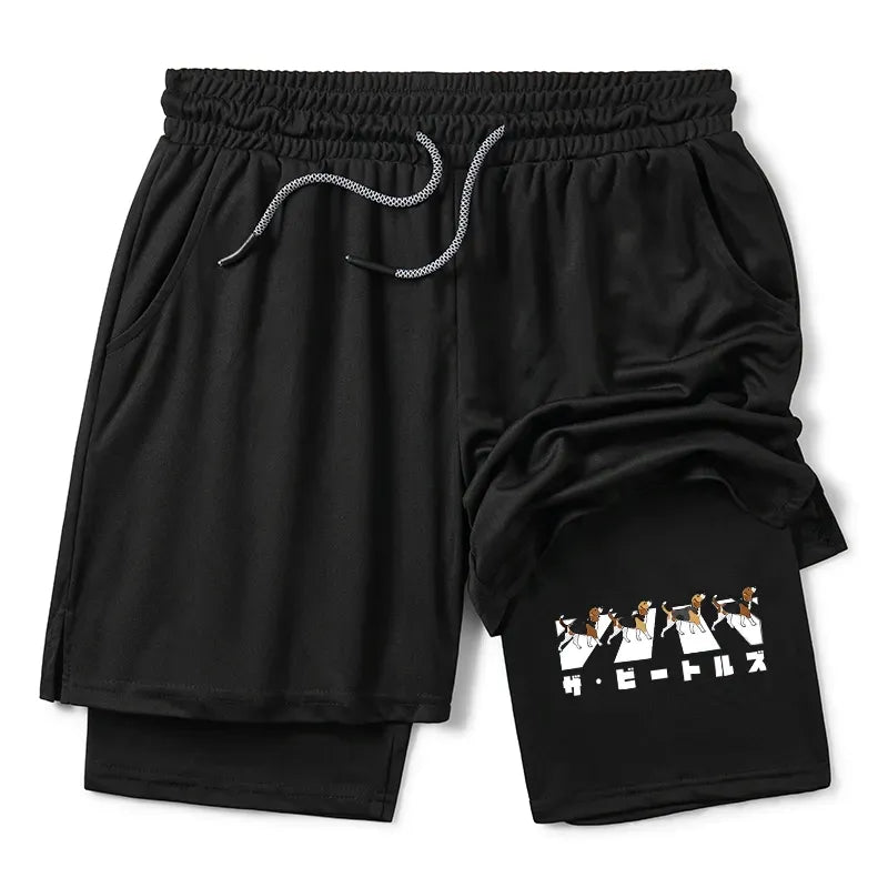 Kyoto-Lion Walking Beagles Shorts for Daily Wear