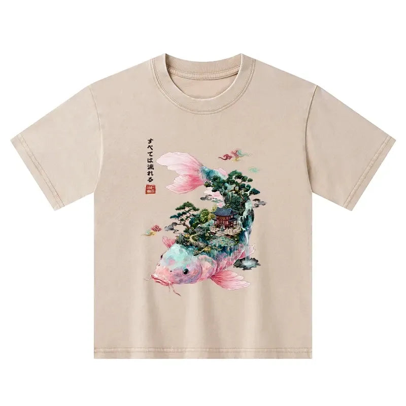 Soft Japanese Koi T-Shirt for Kids