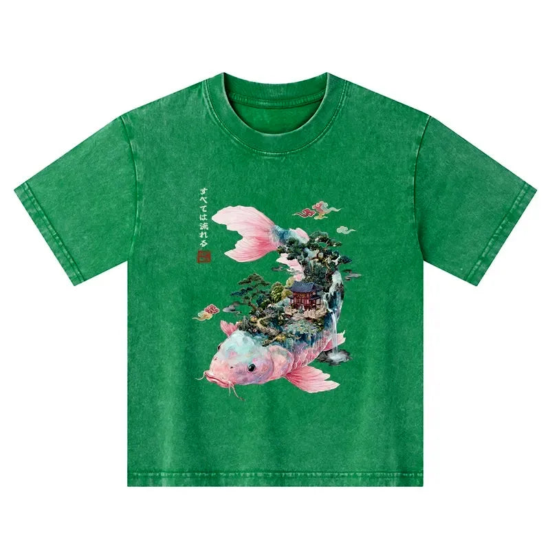 Soft Japanese Koi T-Shirt for Kids