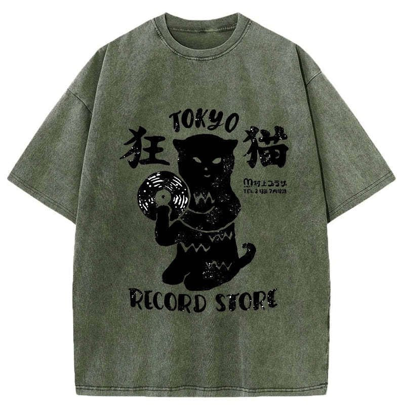 Japanese Cat T-Shirt for Music Lovers