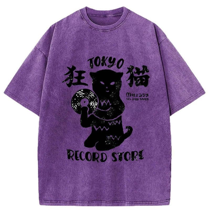 Japanese Cat T-Shirt for Music Lovers
