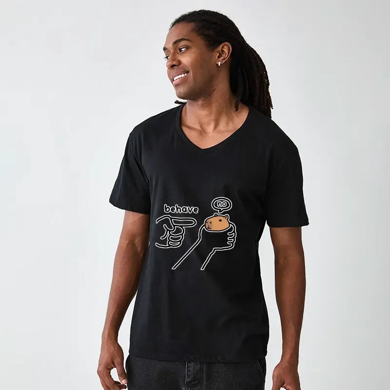 Japanese Vintage V-Neck T-Shirt