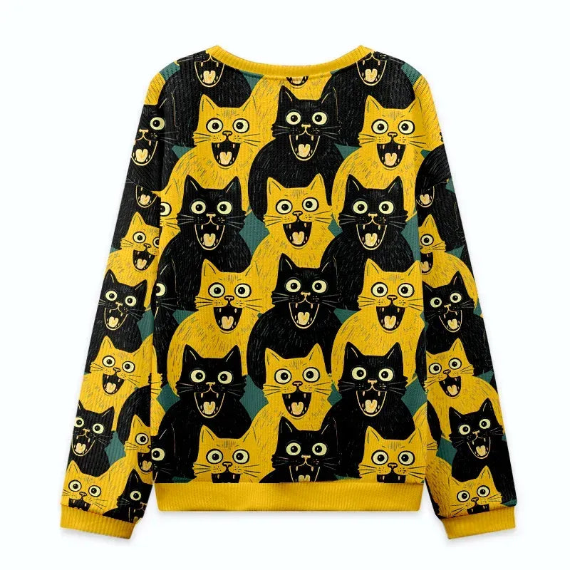 Black Cat Ugly Sweatshirt Free Shipping