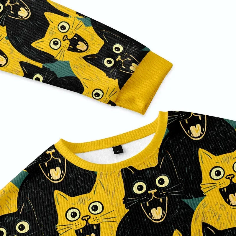 Japanese Cat Christmas Ugly Sweatshirt