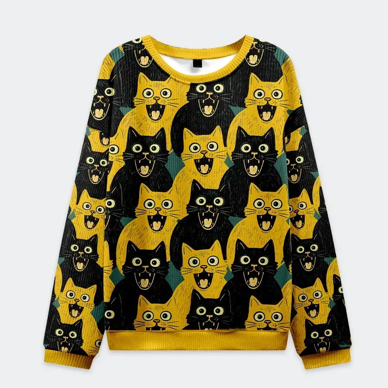 Japanese Cat Christmas Ugly Sweatshirt