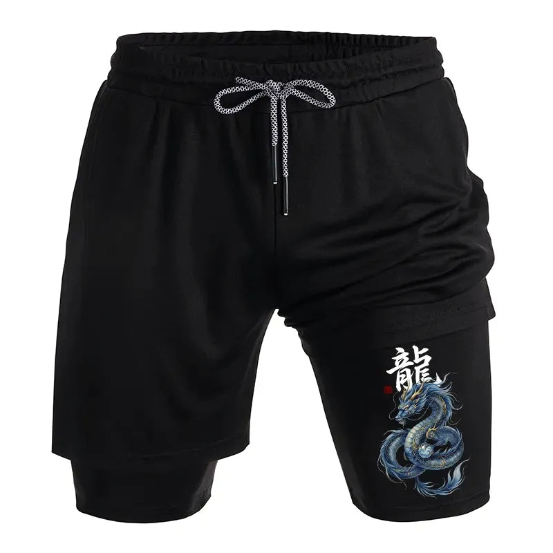 Kyoto-Lion Dragon Shorts for Daily Wear