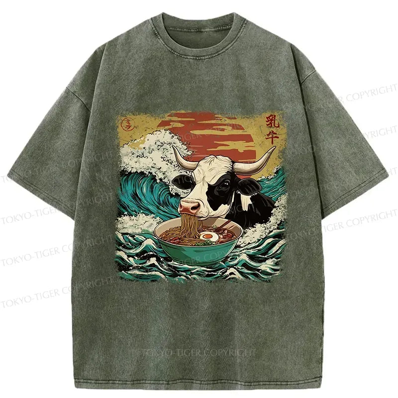 Kyoto Lion Ramen Lover Cow Unisex Tee Gift Idea