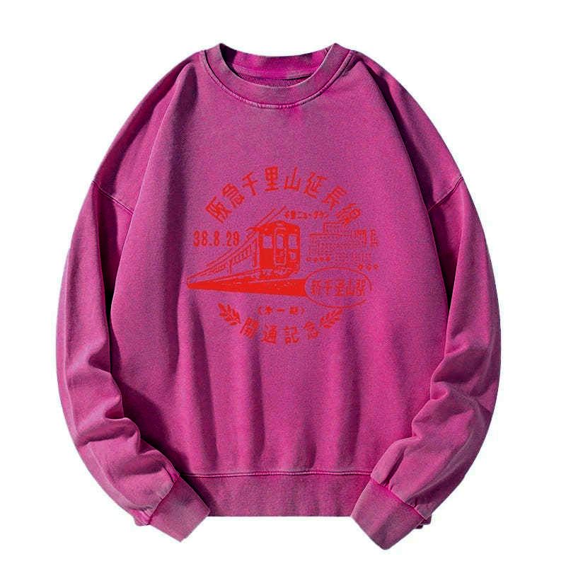 Train washed unisex sweatshirt free shipping