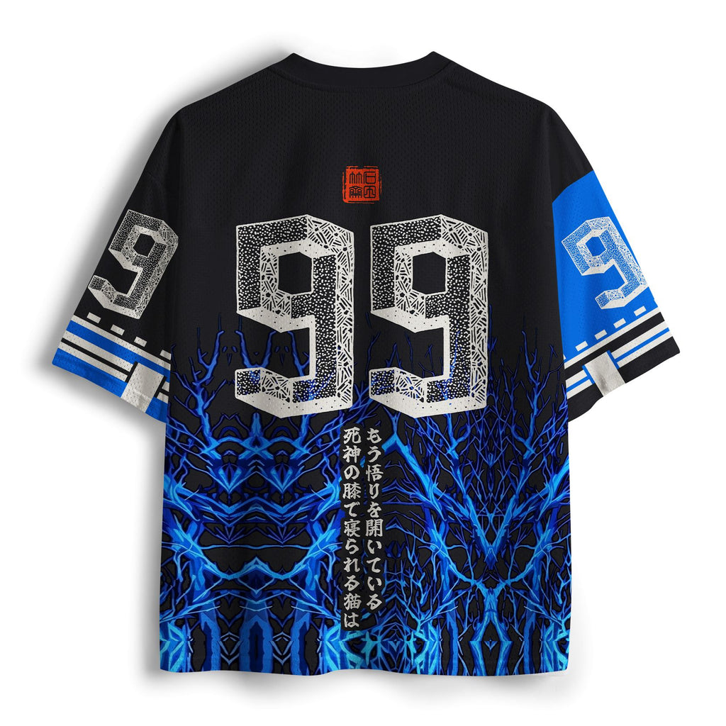 Japanese Cat Skeleton Mesh Jersey