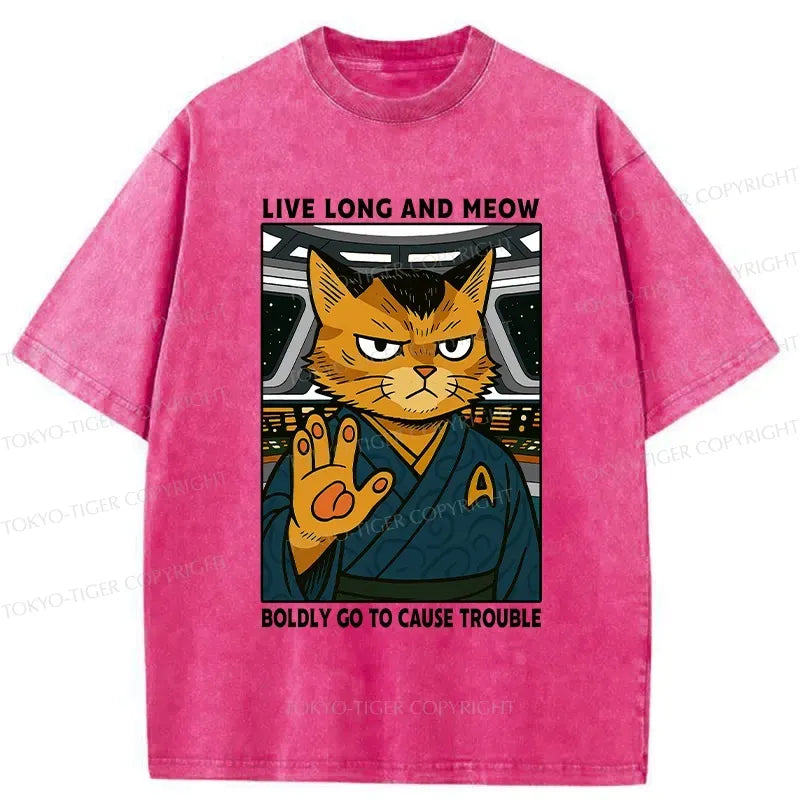 Intergalactic Troublemaker Cat Tee for Daily Wear