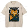Intergalactic Troublemaker Cat Tee for Daily Wear
