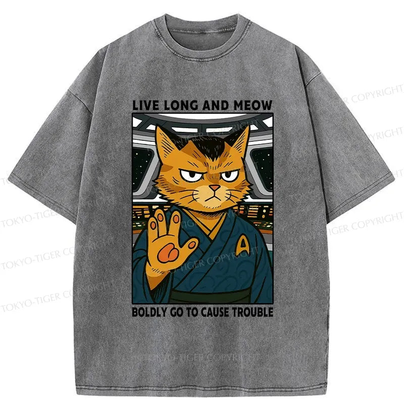 Intergalactic Troublemaker Cat Tee for Daily Wear