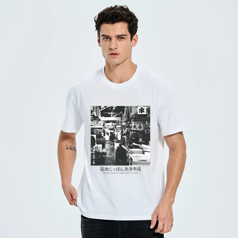 Kyoto-Lion Tsukiji Fish Market Photo Classic T-Shirt